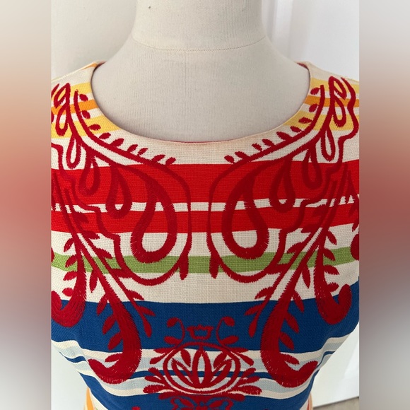 Tabitha Rainbow Embroidered Shift Dress size 8 - Picture 5 of 5